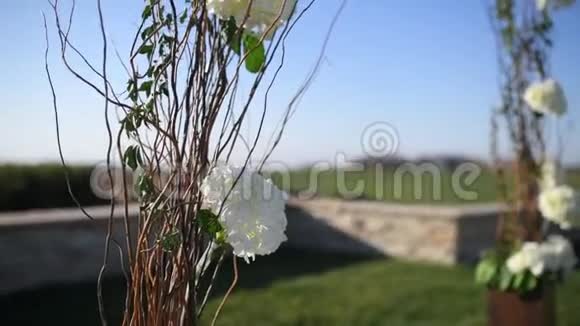 花饰婚礼户外婚礼装饰婚礼仪式视频的预览图