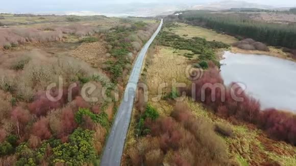 从Portnoo到Lettermacaward和Glenies的道路的鸟瞰图唐加尔县爱尔兰视频的预览图
