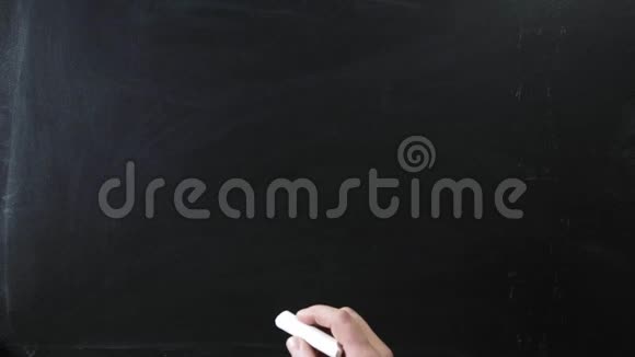 我需要爱这个词写在黑板上标志写在粉笔板上男性用粉笔在视频的预览图