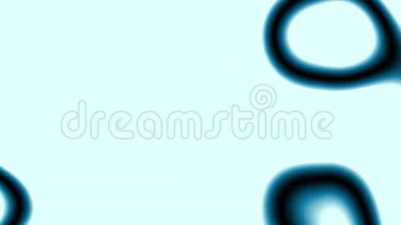 循环动画抽象彩色波浪蓝色背景三维渲染视频的预览图