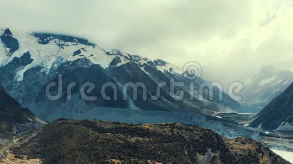 新西兰库克山的壮观景色视频的预览图