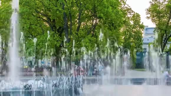 波兰卢布林立陶宛广场喷泉视频的预览图
