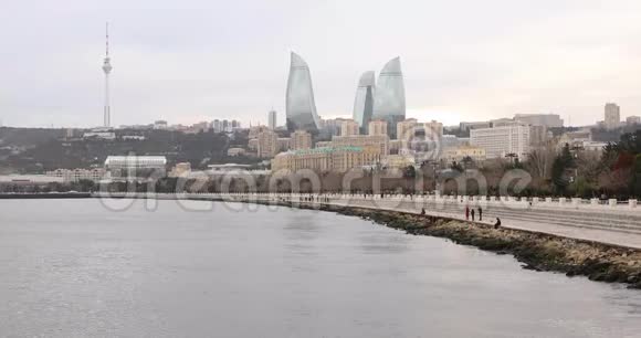 阿塞拜疆巴库市大道视频的预览图