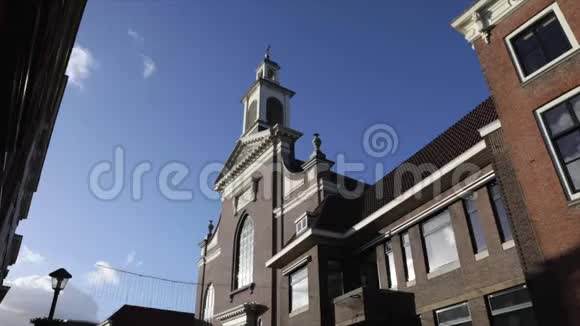 传统荷兰教堂的一般景观高清时间推移3在1视频的预览图