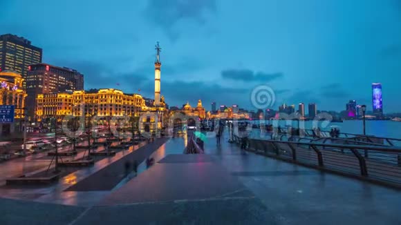上海之心从瓦坛堤俯瞰高层建筑4K时间推移视频的预览图
