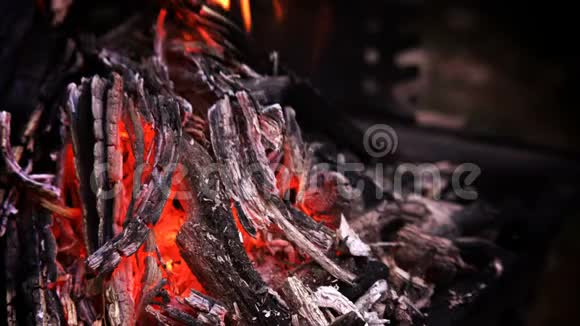 木火烧为烧烤准备视频的预览图