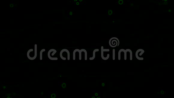 黑色背景上的绿色粒子视频的预览图