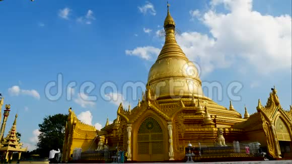 仰光宗教历史崇拜地拥有蓝天的神奇遗产王国在缅甸旅行的命运视频的预览图