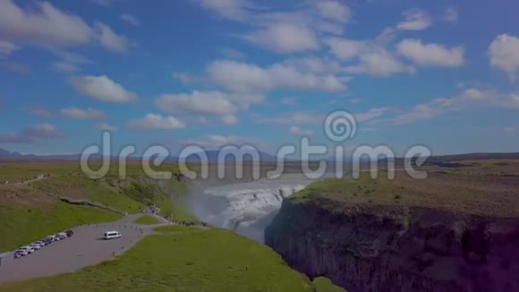 冰岛的海鸥瀑布视频的预览图