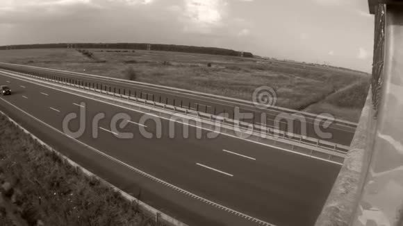 高速公路从上面时间流逝视频的预览图