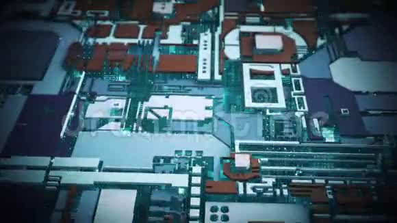 科幻电路背景未来主义概念设计视频的预览图
