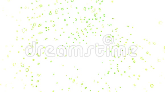 白色背景上的绿色气泡视频的预览图