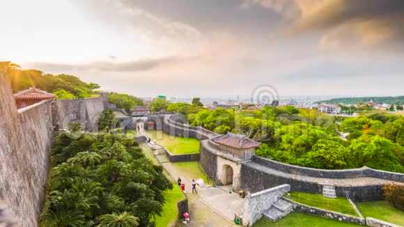 日本冲绳那哈舒里城堡外墙视频的预览图