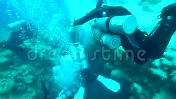 潜水员在水下游泳视频的预览图
