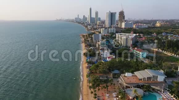 泰国东部昌布里芭堤雅港美丽景色视频的预览图