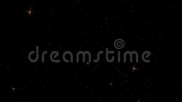 黑色天空中的五彩星星视频的预览图