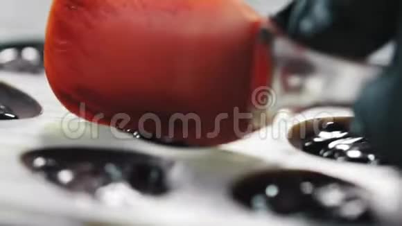 用巧克力填充聚碳酸酯薄膜视频的预览图
