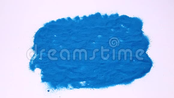 人手写2020上一条蓝色艺术沙在白色背景下拍摄的录像视频的预览图