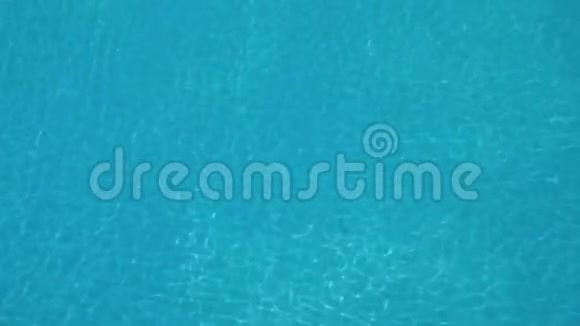 晴天时游泳池的蓝色透明水视频的预览图
