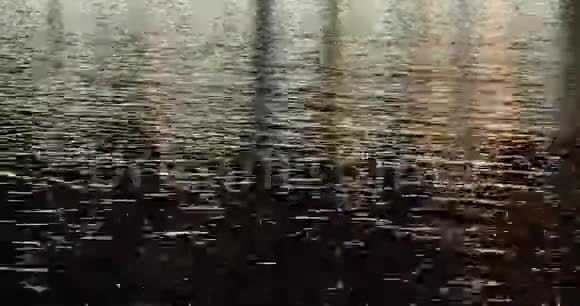 夜间对杜布罗夫尼克港海面的反射视频的预览图