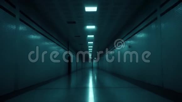 可怕的黑暗走廊隧道视频的预览图