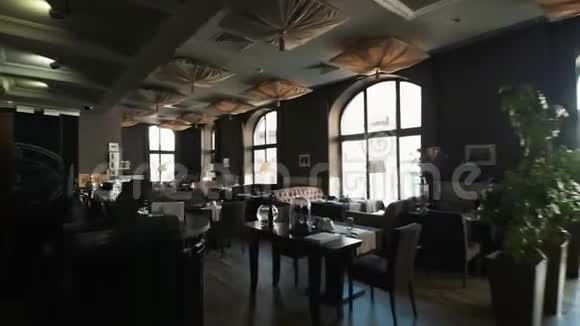 豪华酒店现代餐厅视频的预览图