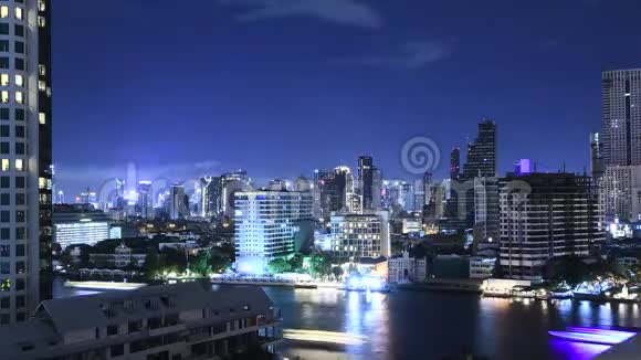 曼谷市中心风景优美的时光流逝视频的预览图