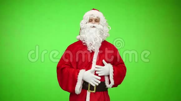 圣诞老人抚摸着肚子变色视频的预览图
