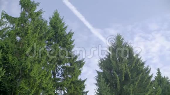 天空中飞机的痕迹视频的预览图