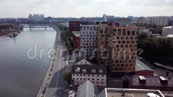 莫斯科俄罗斯2019年9月8日帕尔米拉商务俱乐部酒店建筑鸟瞰图视频的预览图