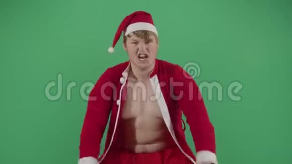 愤怒的成年人圣诞老人侮辱视频的预览图