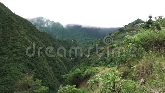 尼泊尔绿谷和丘陵视频的预览图