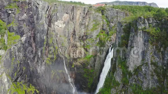 神圣的福林斯福森瀑布挪威霍达兰视频的预览图