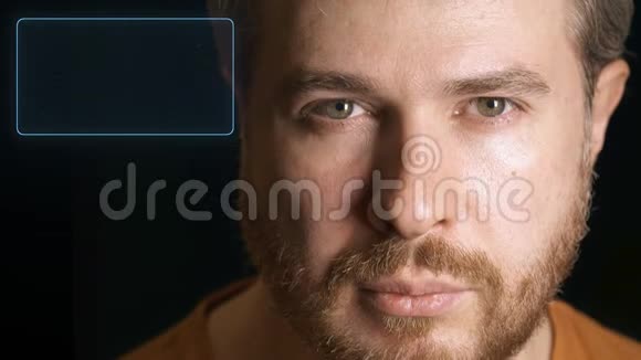 计算机安全系统扫描白种人脸数字身份相关剪辑视频的预览图