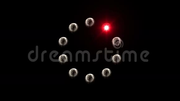 轻型装载杆30fps径向红色灯光照射黑色背景视频的预览图