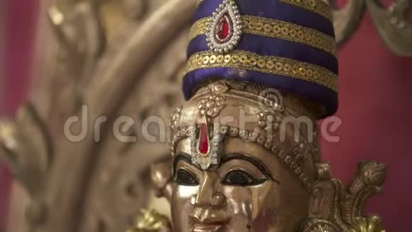 印度教神的黄铜雕像视频的预览图