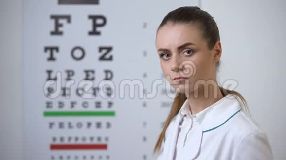 POV患者难以集中于眼图视镜诊断模糊视力视频的预览图