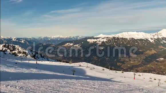 奥地利霍奇勒塔尔滑雪胜地时光流逝视频的预览图