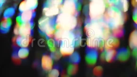 五颜六色的几何未来主义迷幻彩虹背景超现实效应视频的预览图