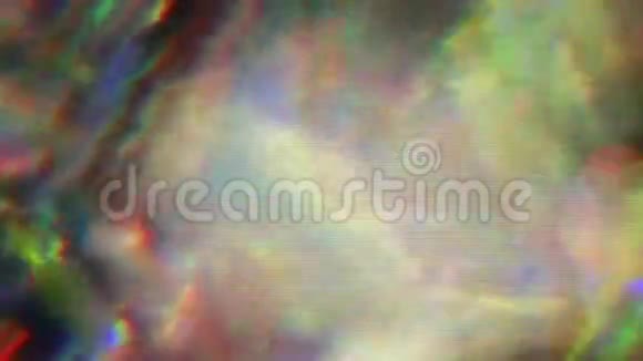 五彩斑斓的博克霓虹科幻梦幻的彩虹底色视频的预览图