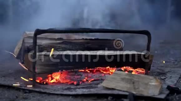 火力燃烧的特写视频的预览图