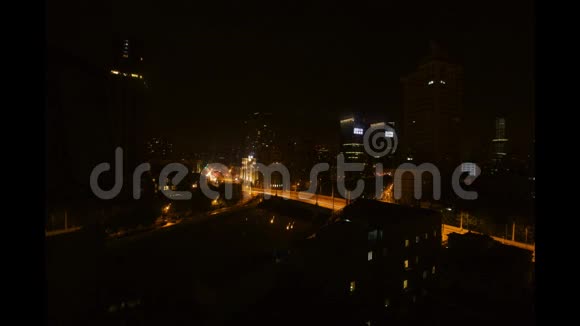 上海城市夜晚的时间推移视频的预览图
