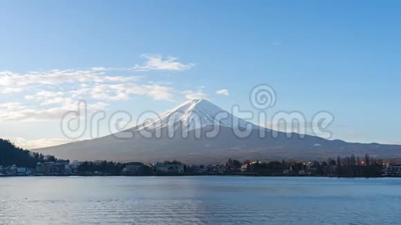 富士山与日本川口顺湖的时间间隔视频的预览图