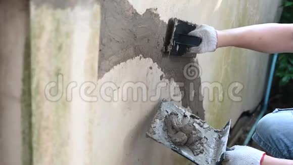 房屋维修及物业维修固定围墙视频的预览图