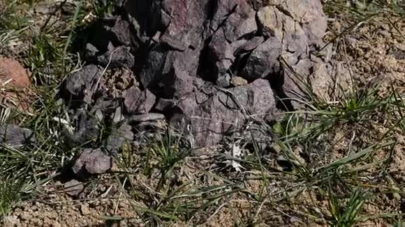 岩石破碎岩石开裂和破碎视频的预览图
