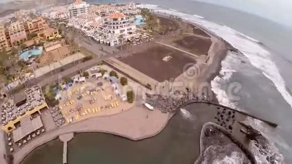 美丽的空中全景Tenerife加那利群岛西班牙视频的预览图