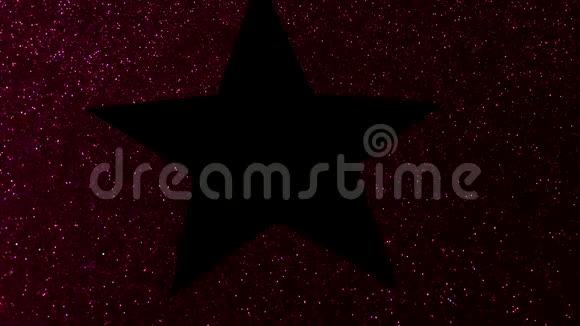 闪闪发光的红色表面带有星形切口复制空间视频的预览图