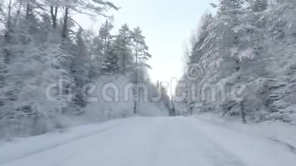 野林中雪不通道视频的预览图