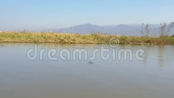 缅甸的英勒湖缅甸第二大自然湖泊视频的预览图