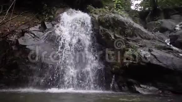 美丽的瀑布野生丛林慢动作250FPS视频的预览图